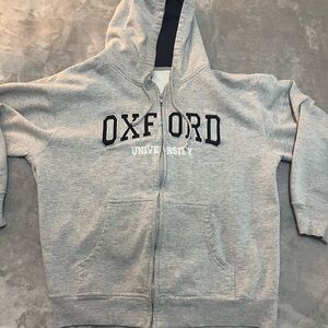 Gray Oxford Zip up